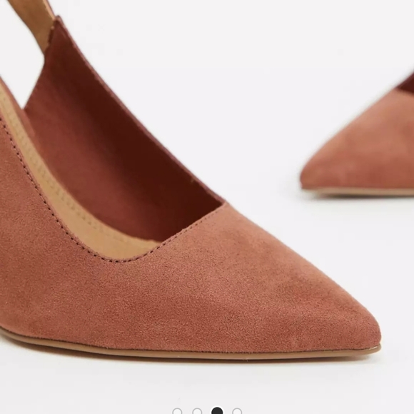 ASOS wide fit size 10W brown block heel shoes - Picture 3 of 8